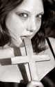 Kara Mynor licking and kissing fuckable cross