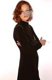 Justine Joli smoking black dress1